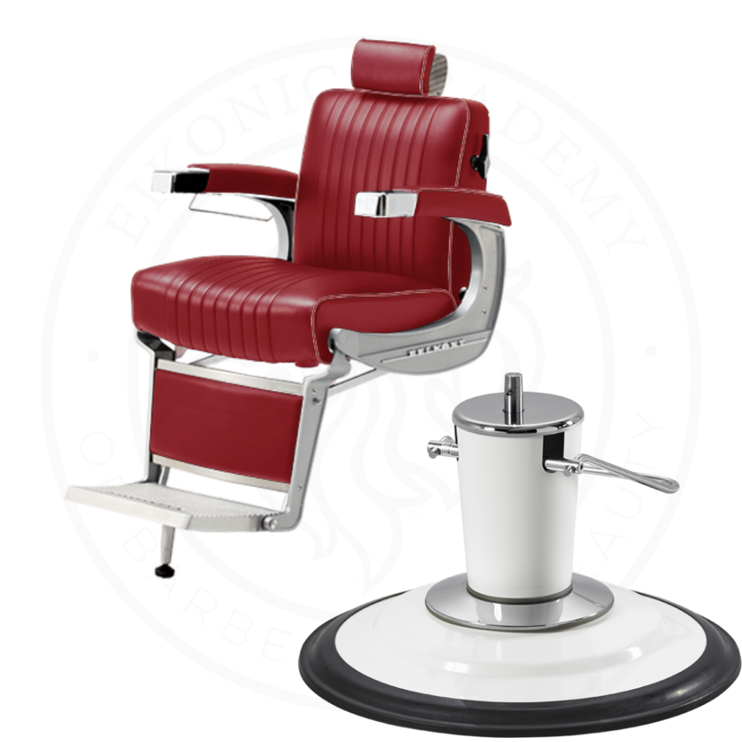 Takara Belmont Classic Barber Chair 225N with White Base