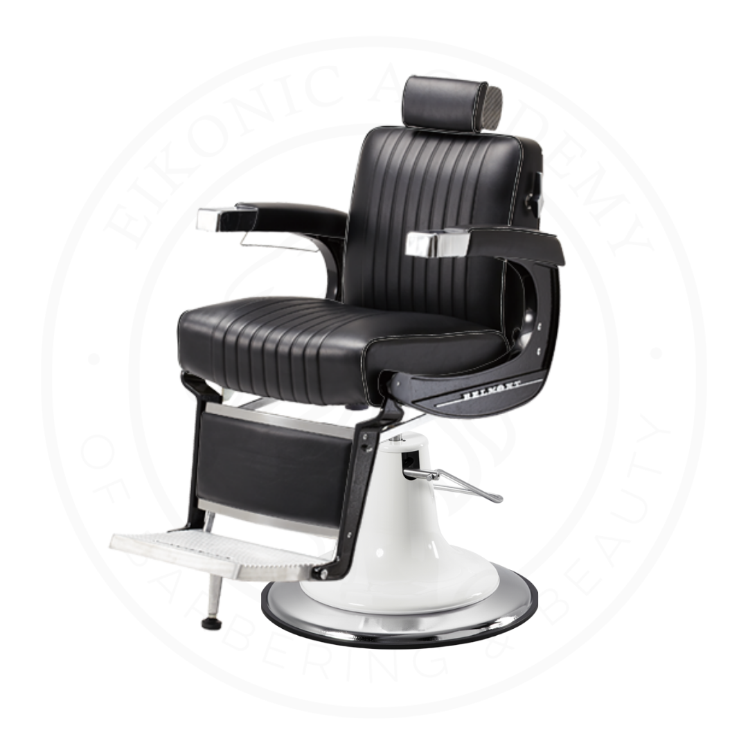Takara Belmont Classic Elite Black Barber Chair 225EB with Retro K Base