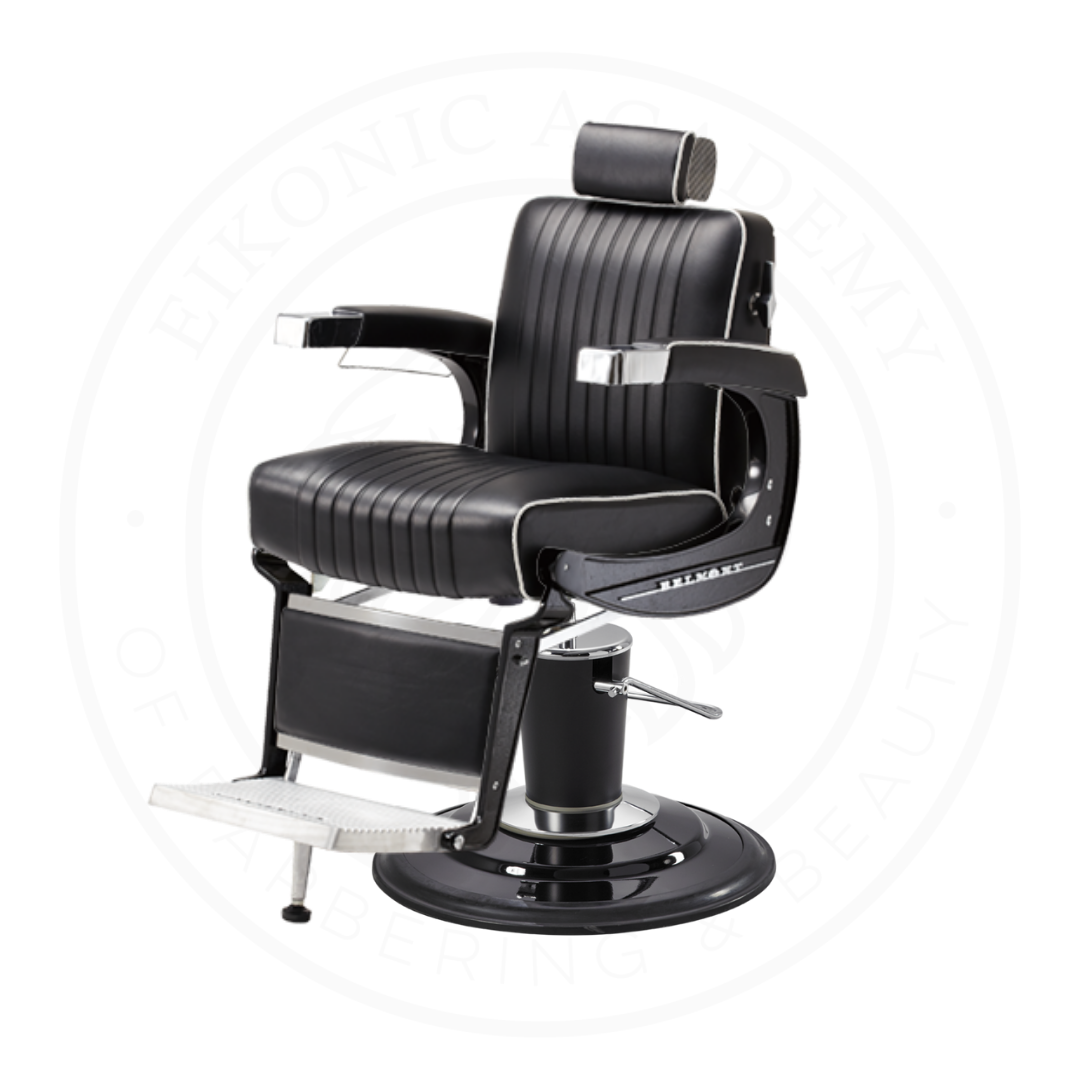 Takara Belmont Classic Elite Black Barber Chair 225EB with Black Base
