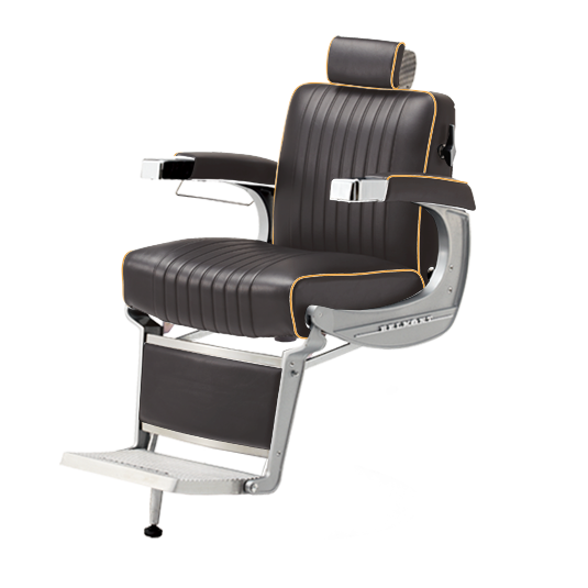 Takara Belmont Classic Barber Chair 225 with Motorized Electric Black Base MEB