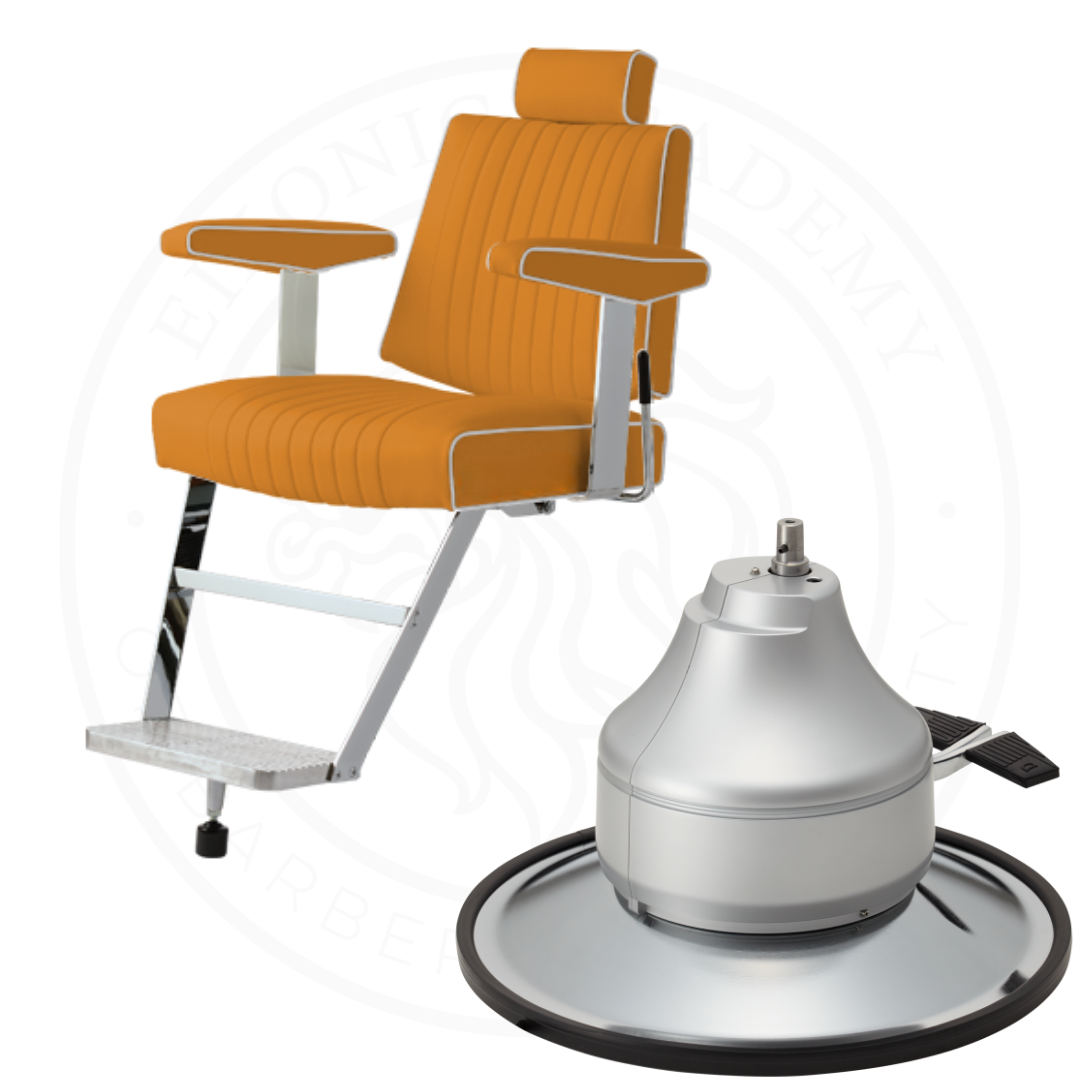 Takara Belmont 405 with Silver MES Base Barber Chair