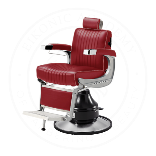 Takara Belmont Classic Barber Chair 225 with Motorized Electric Black Base MEB