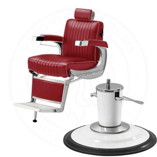 Takara Belmont Classic Barber Chair 225N with White Base