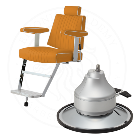 Takara Belmont 405 with Silver MES Base Barber Chair