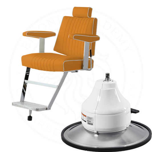 Takara Belmont 405 with White MEW Base Barber Chair