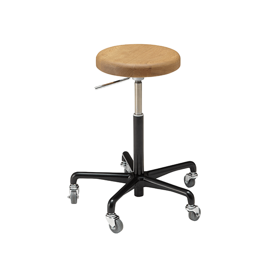 Takara Belmont R.A.F. Stool with solid oak wood seat - RAFWD