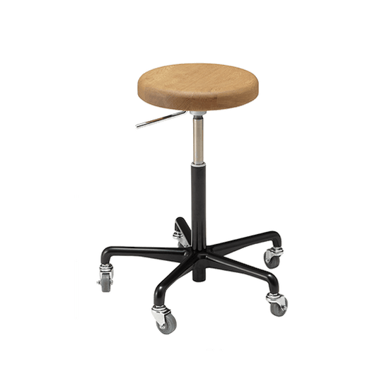 Takara Belmont R.A.F. Stool with solid oak wood seat - RAFWD